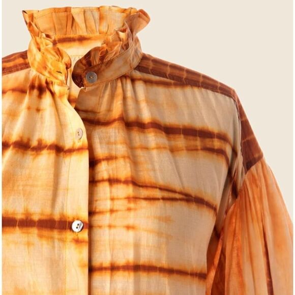 Alix of Bohemia Poet Blouse in Sunrise Shibori NWT Sz. M - Picture 3 of 9